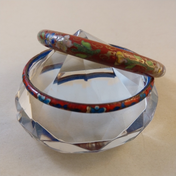 Colorful Cloisonné Bangle Set - Picture 8 of 16